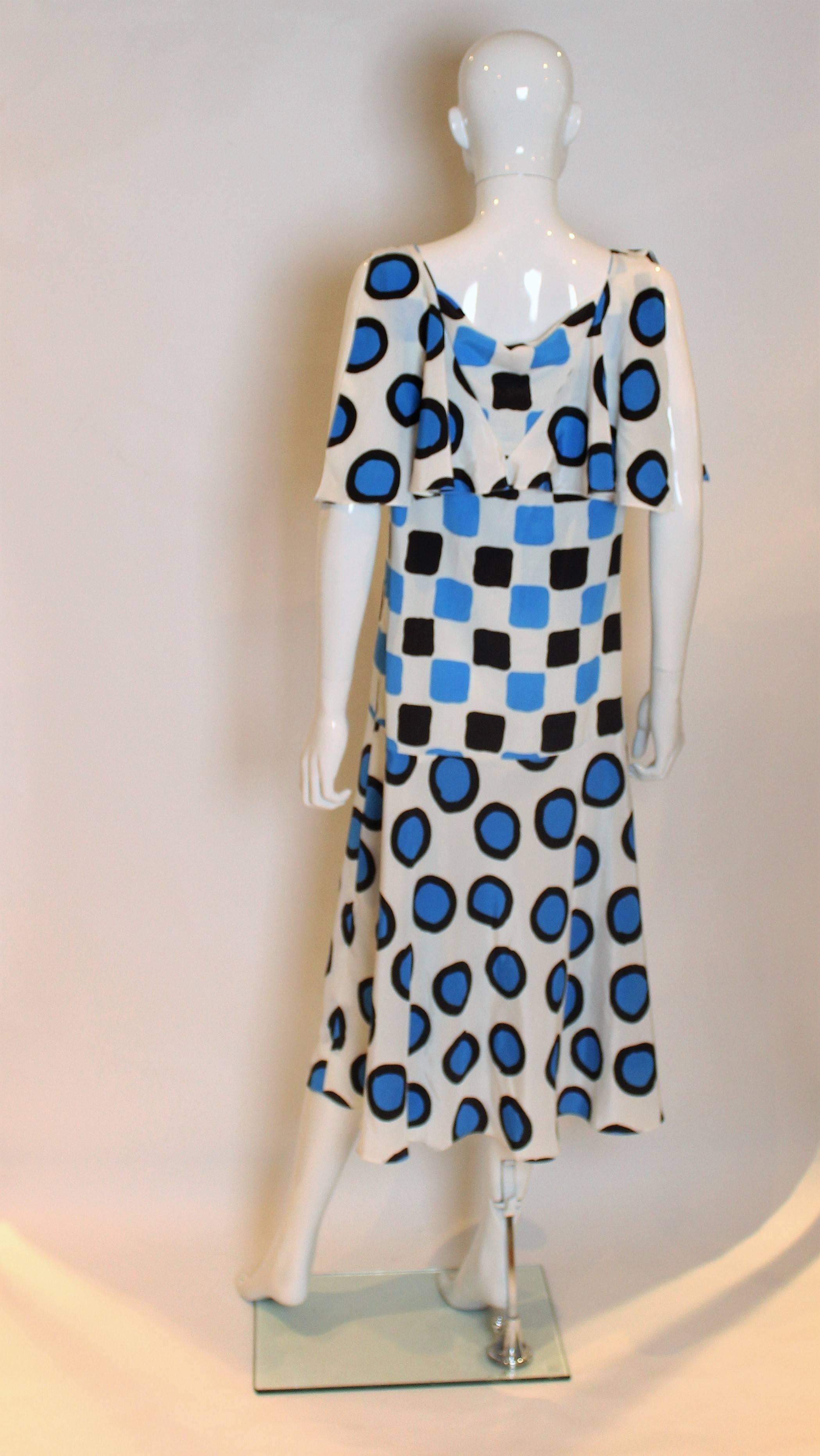 1980s dress by Christina Strambolia In Good Condition For Sale In London, GB