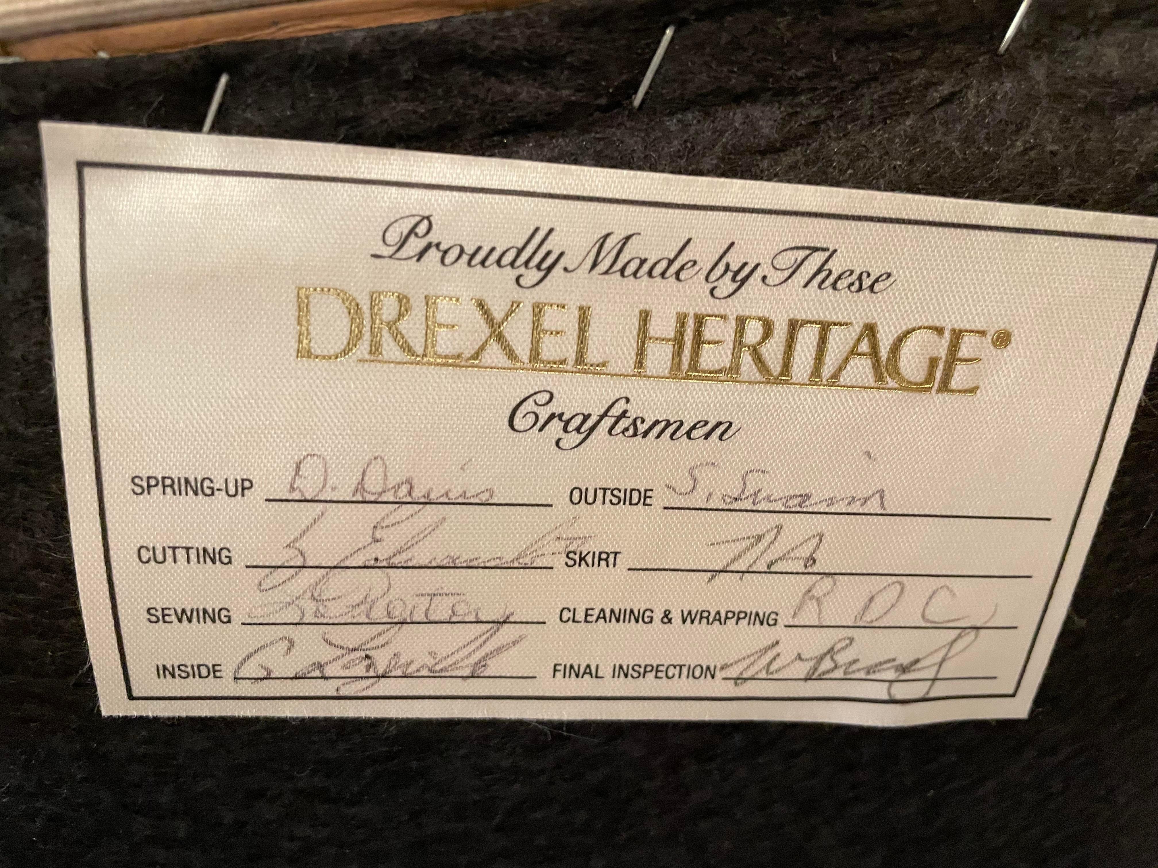 1980s Postmodern Drexel Heritage Kidney Curved Vintage Sofa Loveseat 4