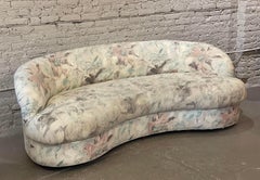 1980s Postmodern Drexel Heritage Kidney Curved Vintage Sofa Loveseat