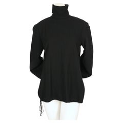 DRIES VAN NOTEN haut en maille de cachemire et de laine avec fermeture à boutons au dos des années 1980