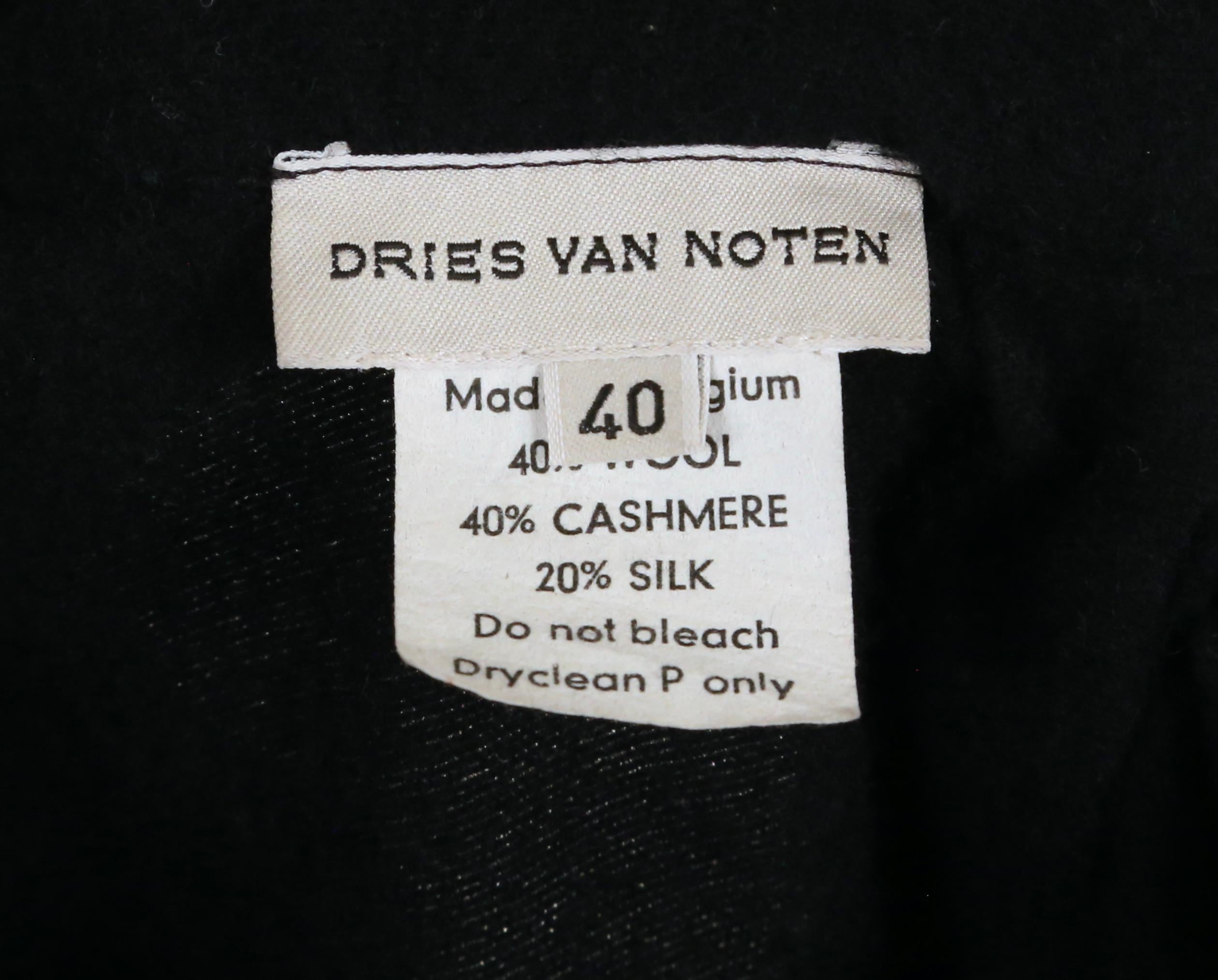 1980's DRIES VAN NOTEN cashmere and wool knit top with button back closure For Sale 4