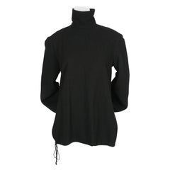 Top in maglia di lana e cachemire di DRIES VAN NOTEN degli anni '80 con chiusura posteriore a bottoni