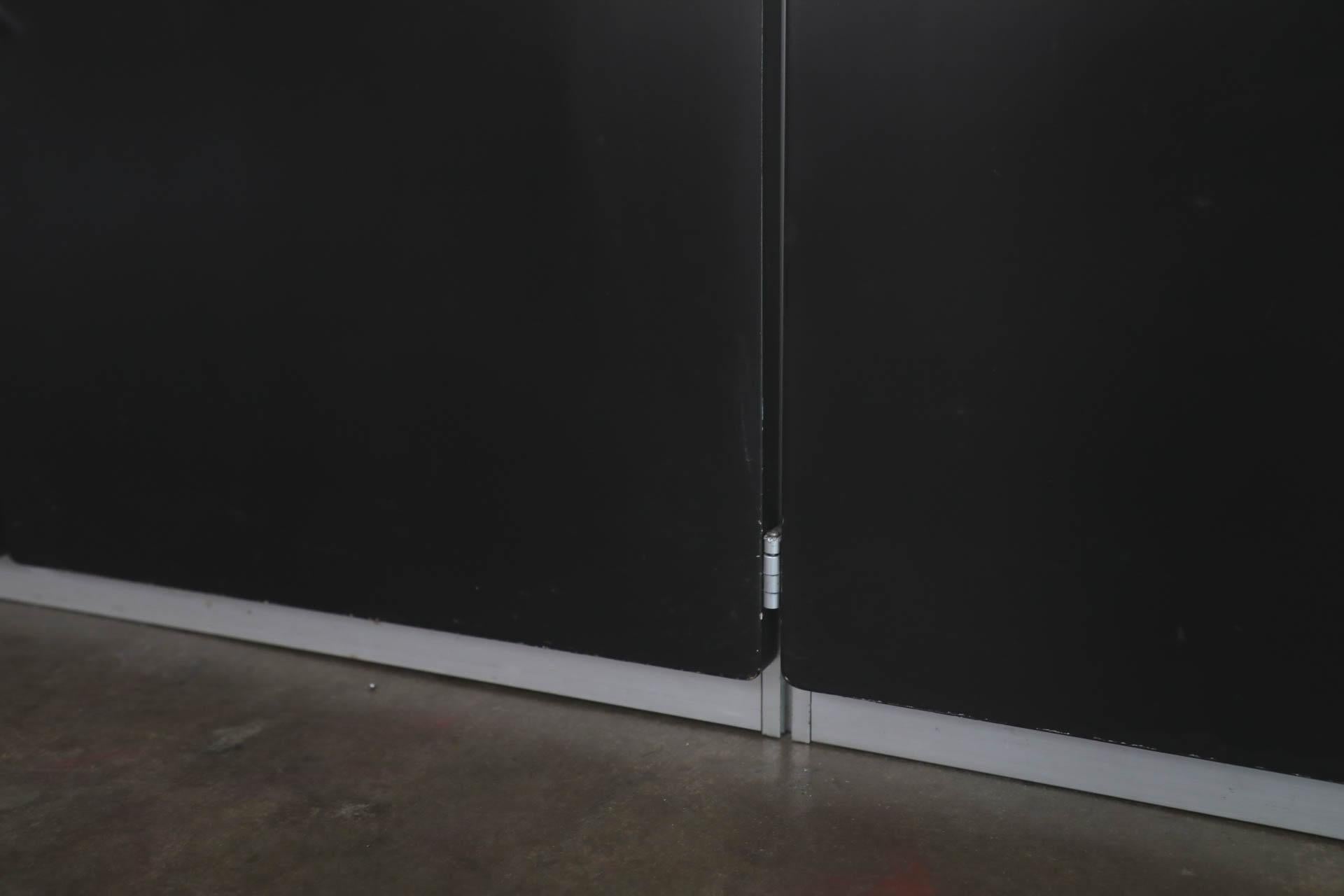 1980s Dux Avanti Wall Unit by Antonio Gioia in Black with Lighting & Storage For Sale 8