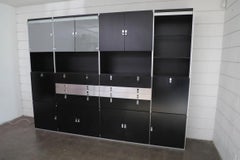 Antonio Gioia "Avanti" Black Wall Unit for Dux, Swedish, 1980s