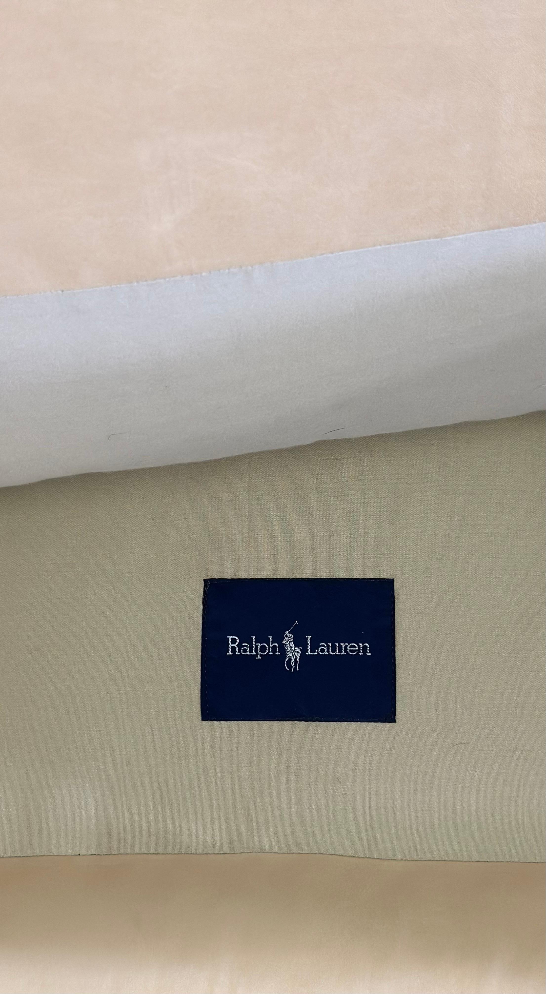 Silla club de cuero con flecos pintada a mano Ralph Lauren, de los años 80, poco común en venta 3