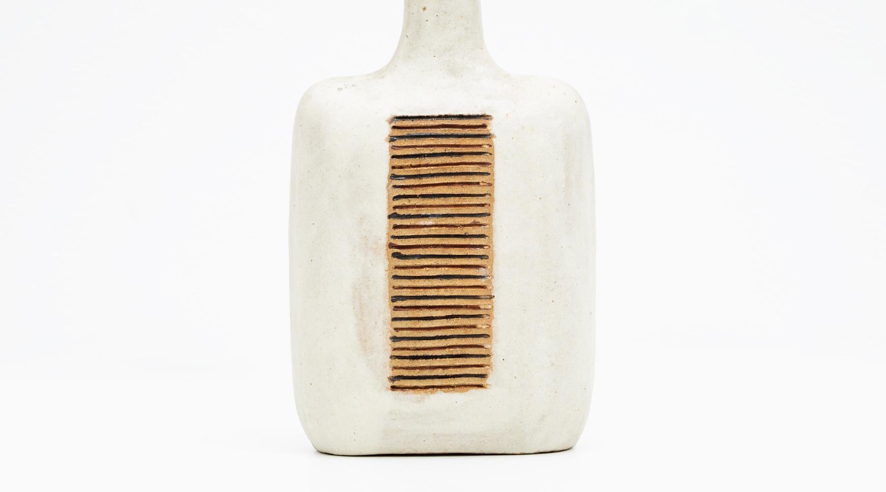 1980s Earth Colored Art Pottery by Bruno Gambone 'f' 5