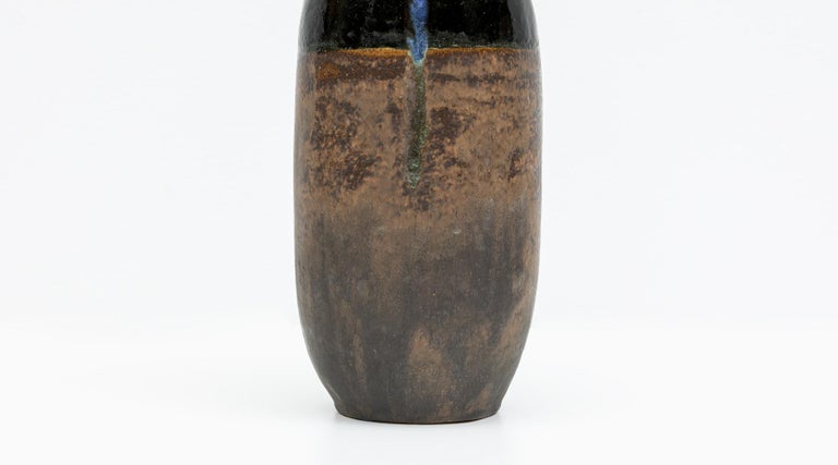 1980s Earth Colored Bottle by Bruno Gambone 'a' For Sale 6