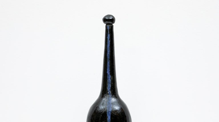 Late 20th Century 1980s Earth Colored Bottle by Bruno Gambone 'a' For Sale