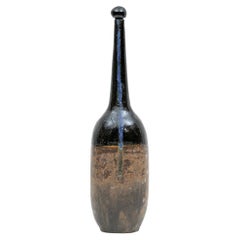 1980s Earth Colored Bottle by Bruno Gambone 'a'