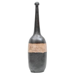 1980s Earth Colored Bottle by Bruno Gambone 'b'