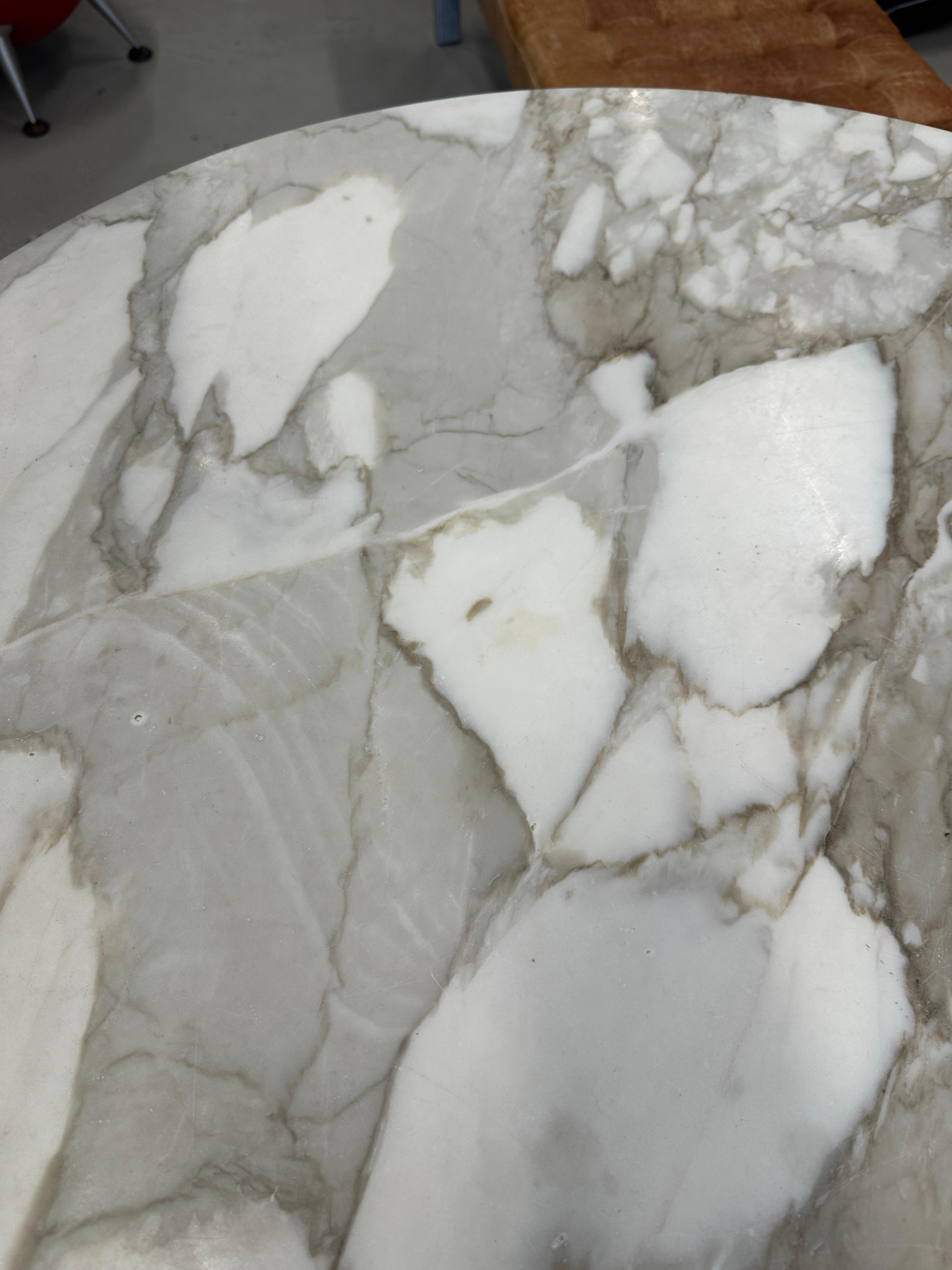 1980’s Eero Saarinen for Knoll Tulip Table with Marble Top 5
