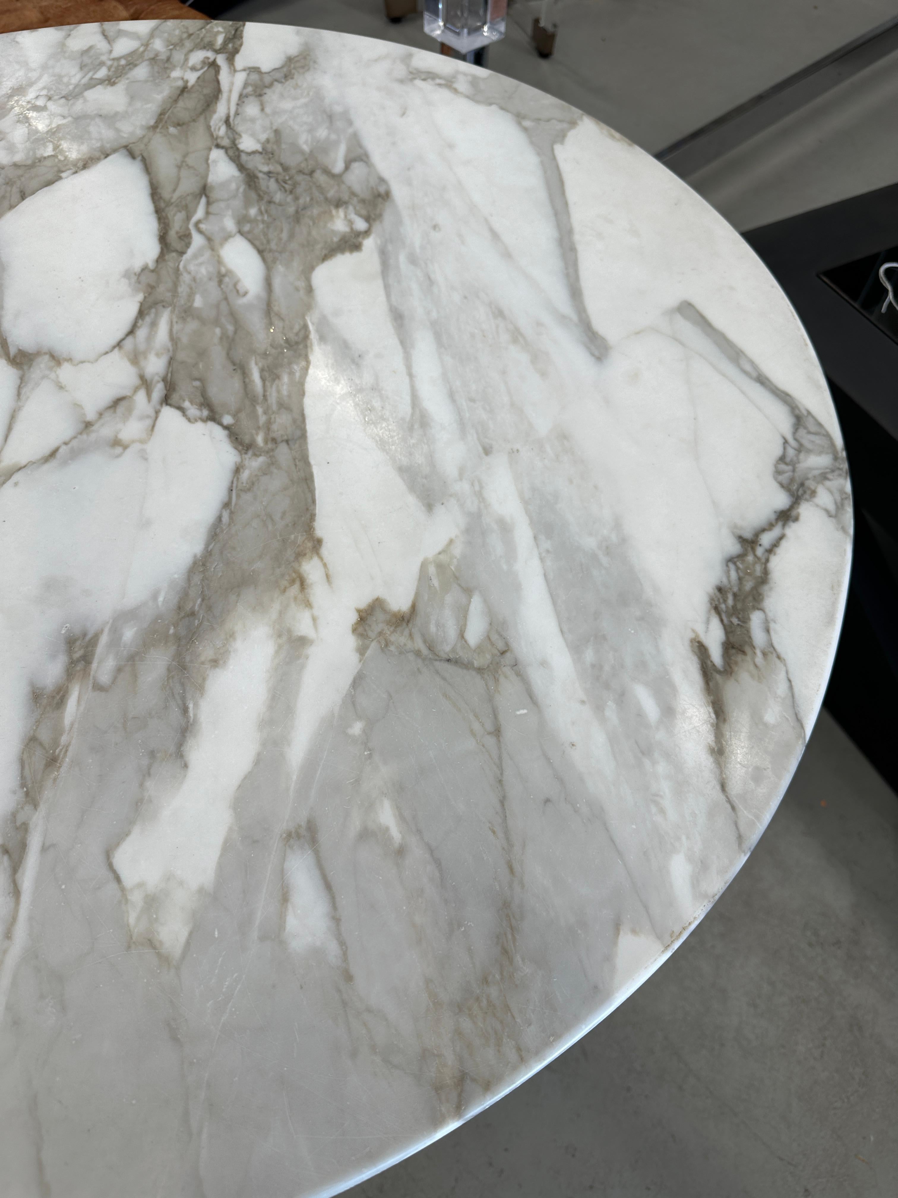 1980’s Eero Saarinen for Knoll Tulip Table with Marble Top 7