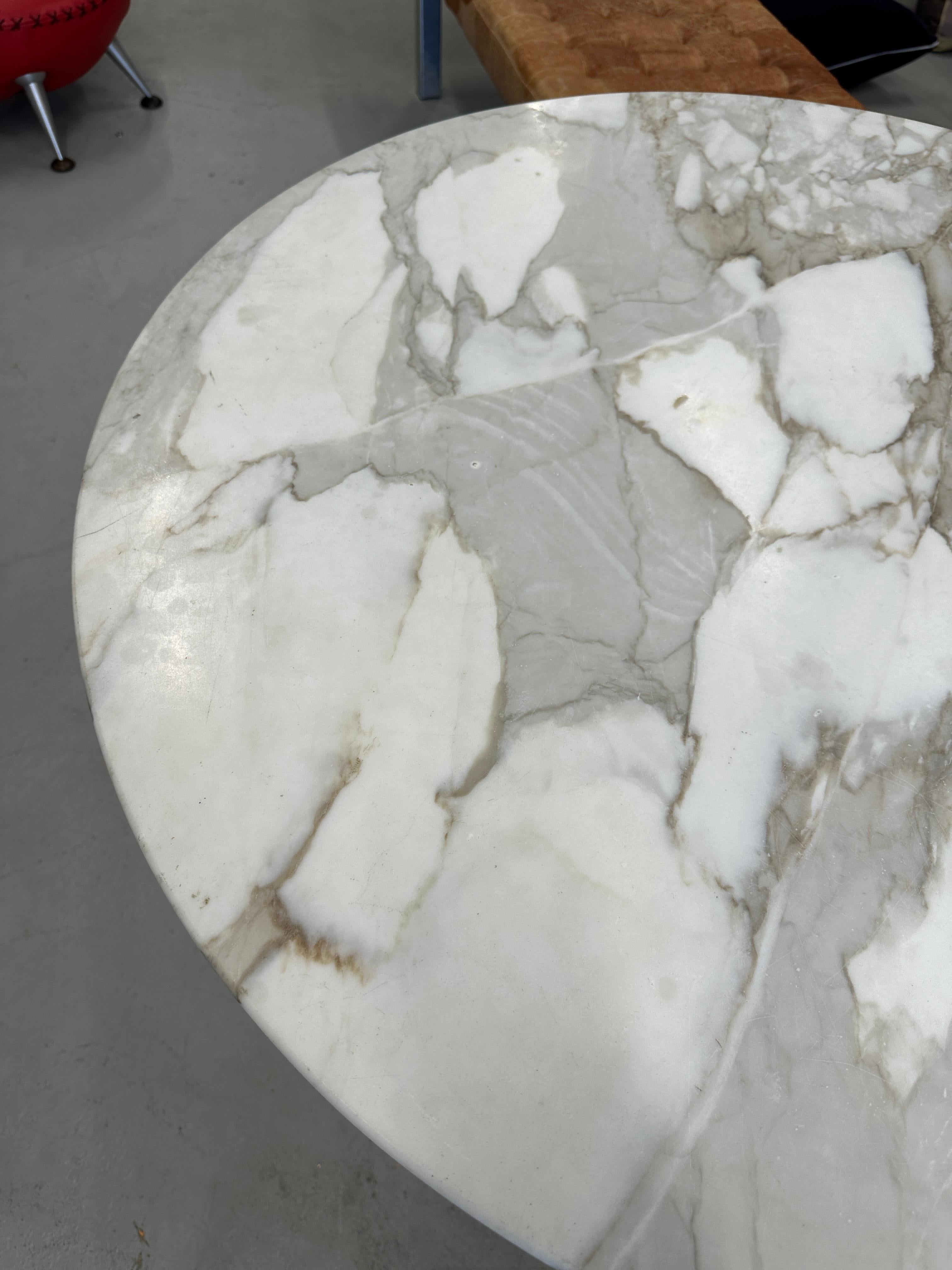 1980’s Eero Saarinen for Knoll Tulip Table with Marble Top 8