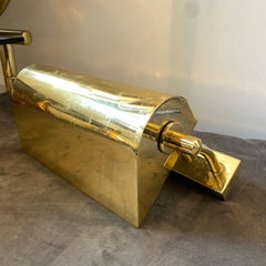 1980s Eight Mid-Century Modern Brass Italian Wall Sconces By Zero Quattro Milano