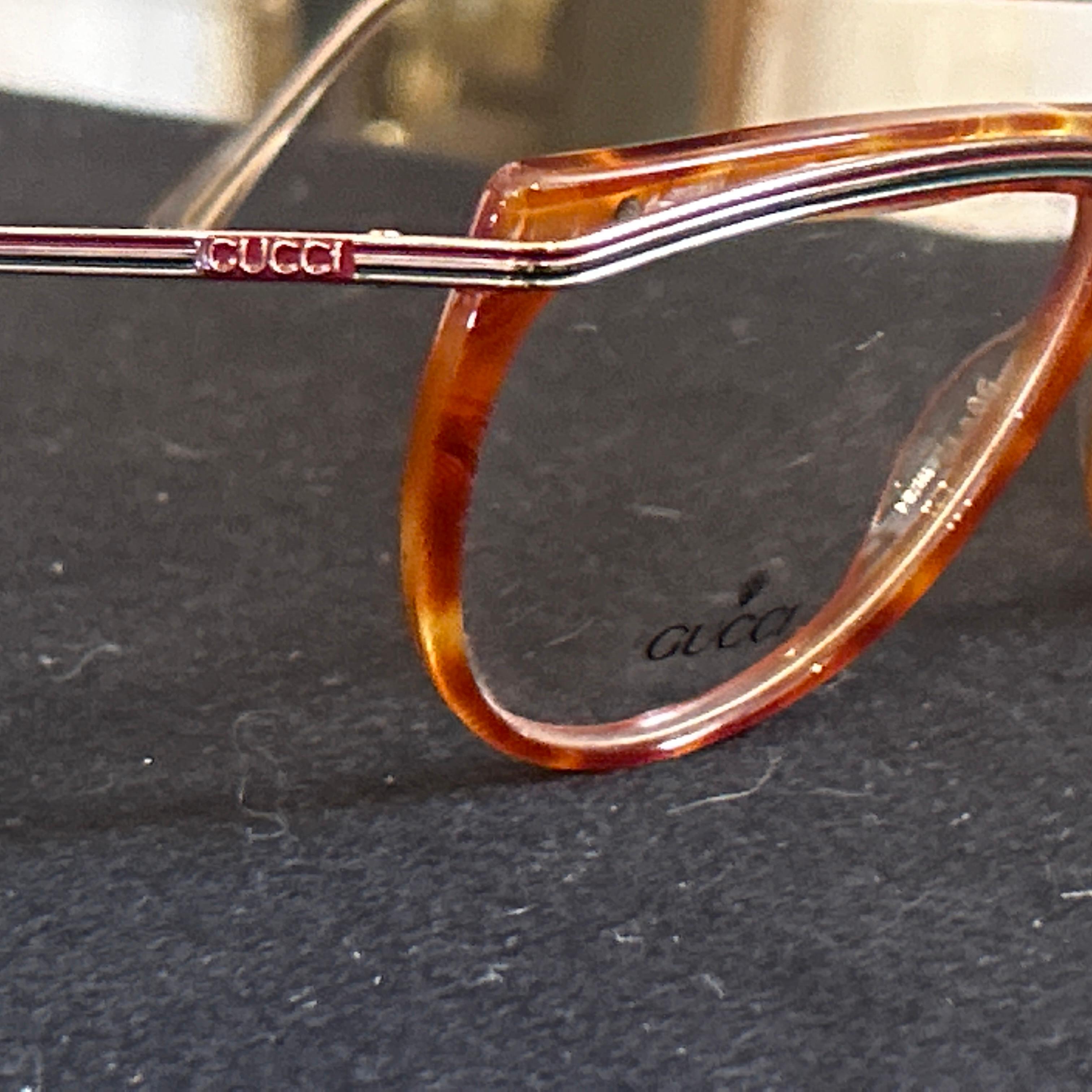 Women's 1980s Elegant Vintage Fake Tortoiseshell Gucci Sunglasses For Sale