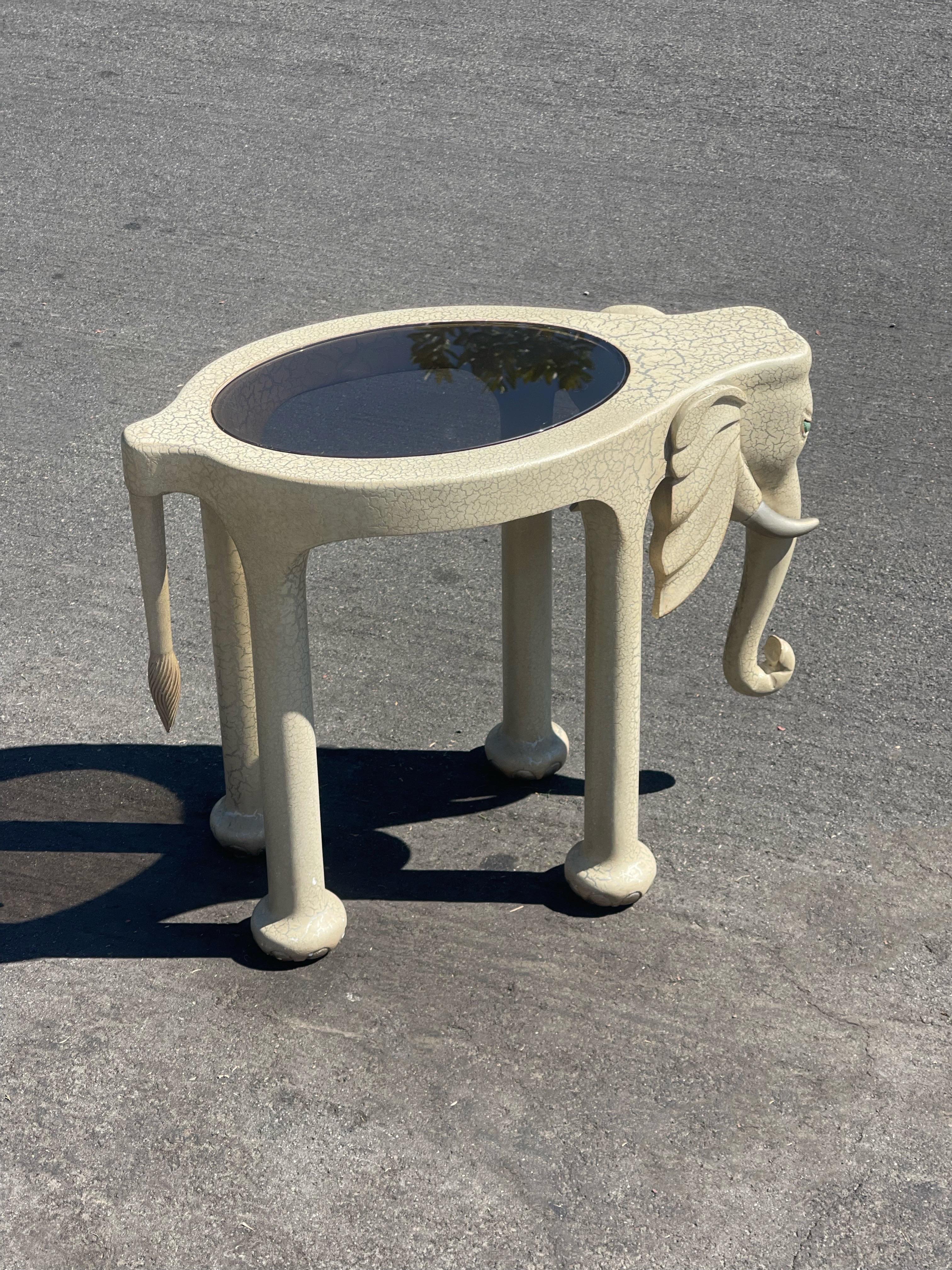 1980s Elephant Side Tables By Marge Carson In Good Condition In Los Angeles, CA