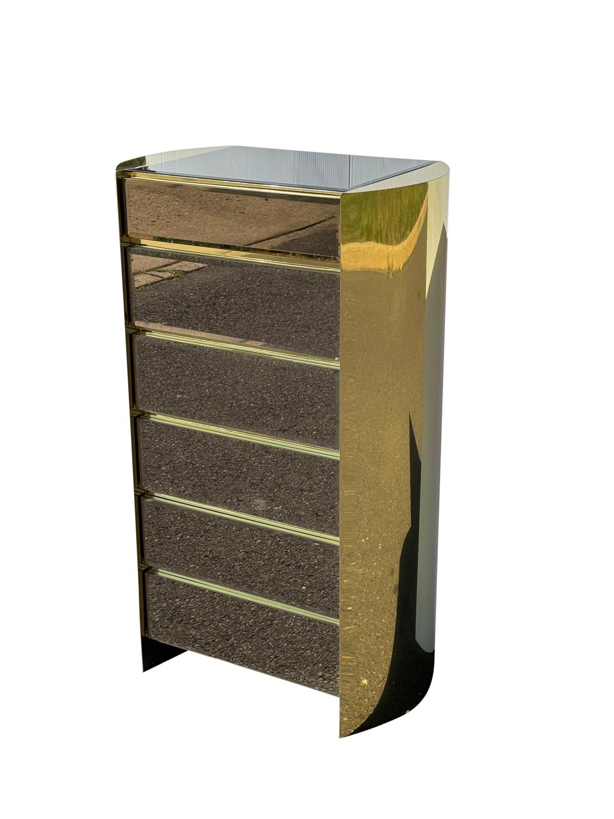 Letto in ottone fluttuante a specchio Ello illuminato del 1980, dimensione King in vendita 4