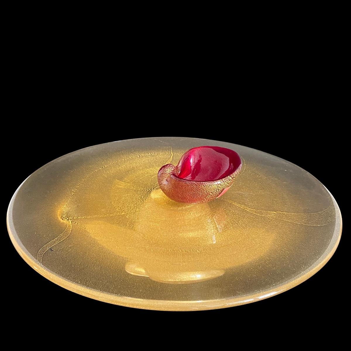 1980 Elsa Peretti for Tiffany GOLD INFUSED Cake Plate BONE SERIES Tableware en vente 2