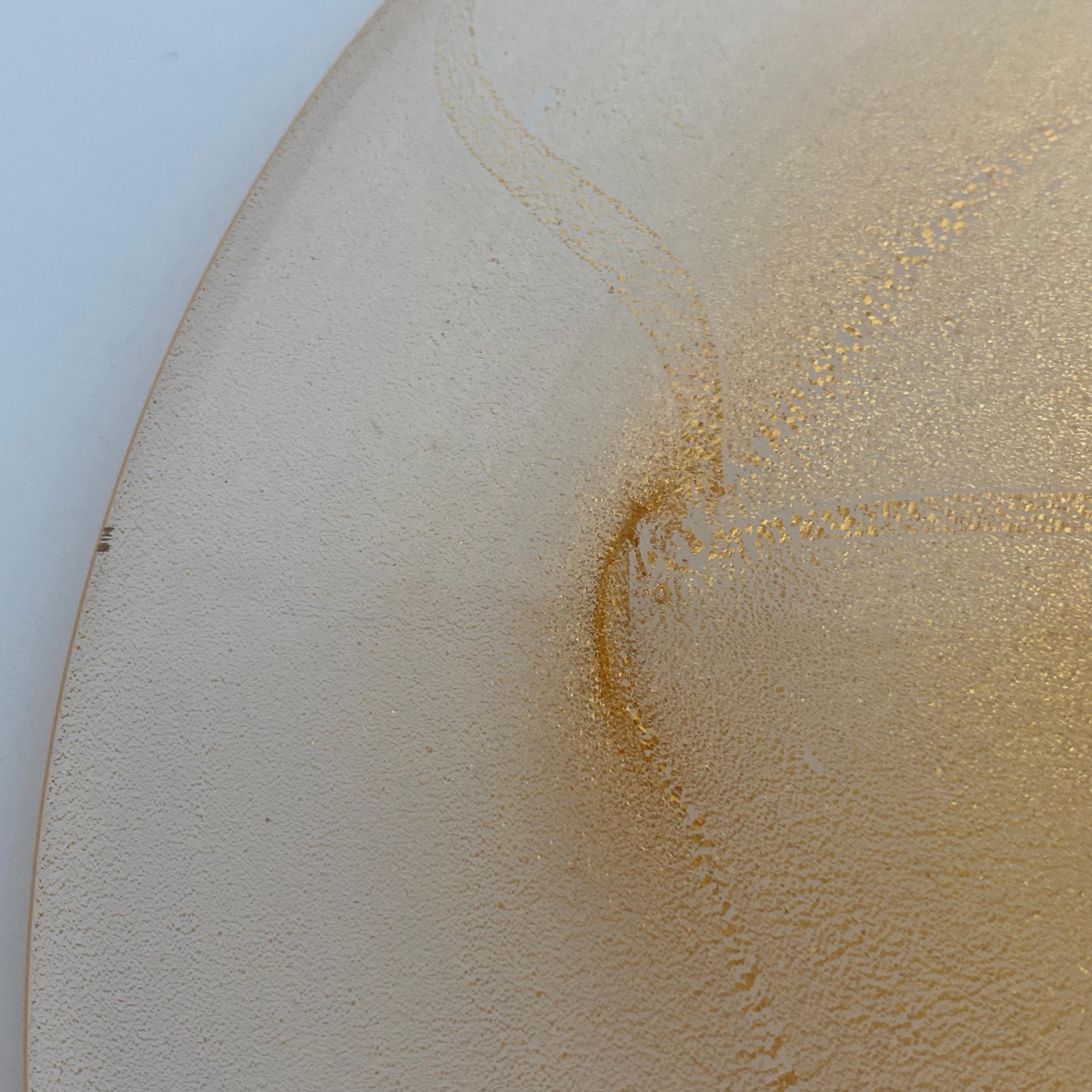 italien 1980 Elsa Peretti for Tiffany GOLD INFUSED Cake Plate BONE SERIES Tableware en vente