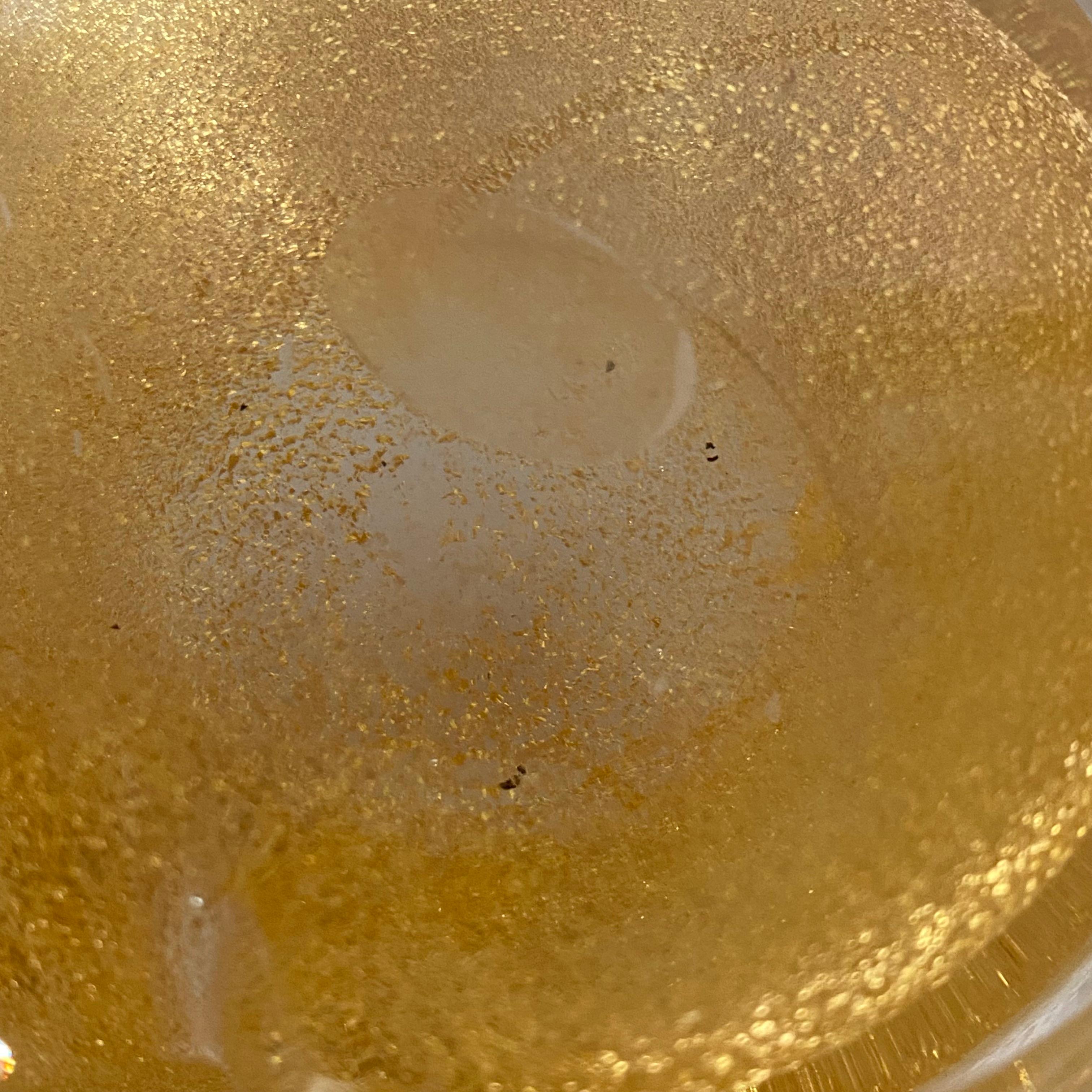 Verre d'art 1980 Elsa Peretti for Tiffany GOLD INFUSED Cake Plate BONE SERIES Tableware en vente