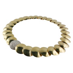 Elsa Peretti for Tiffany & Co. del 1980. Collana in oro giallo e diamanti