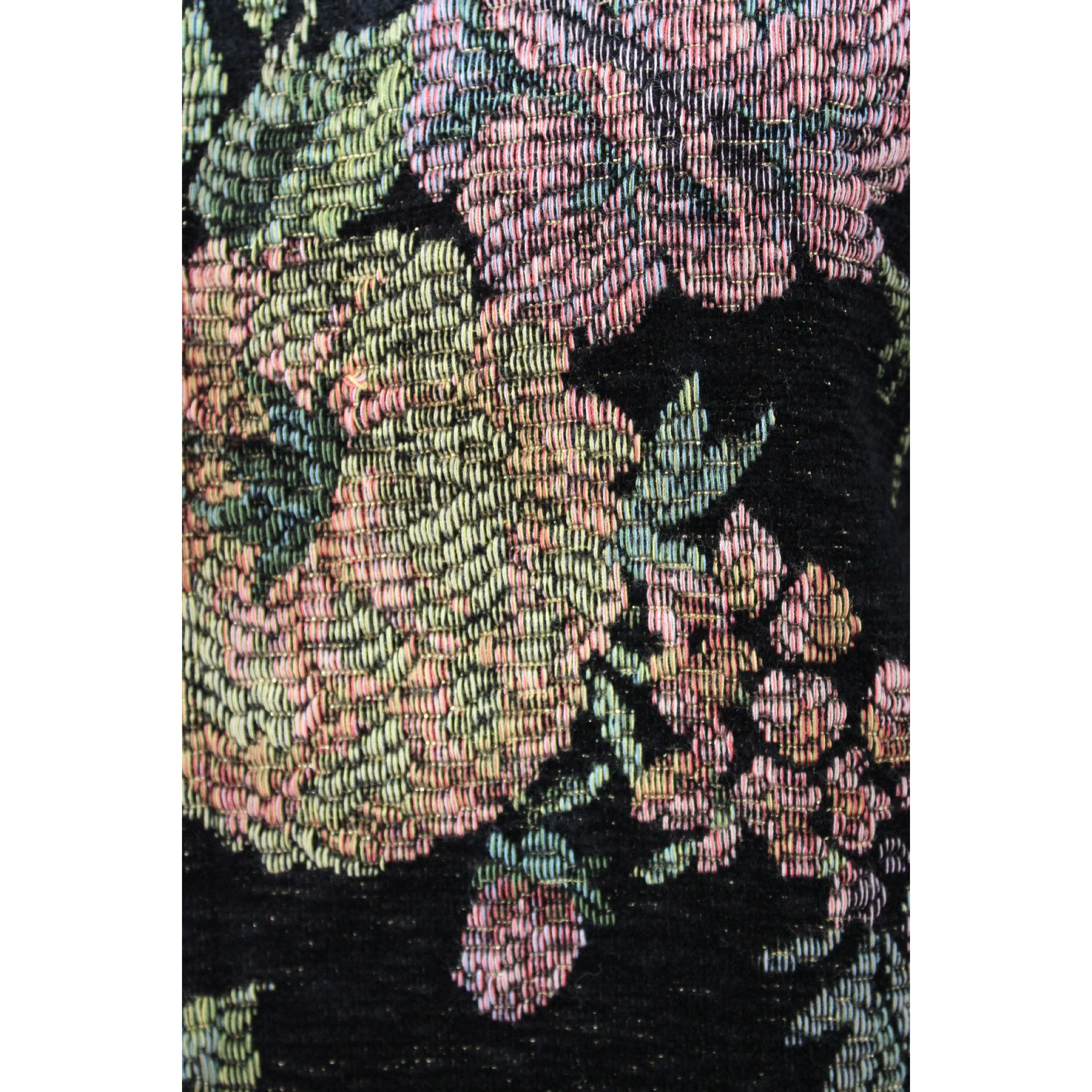 1980s Emanuel Ungaro Black Floral Wool Jacket 3