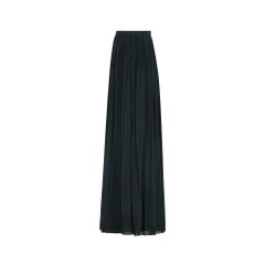 1980s Emanuel Ungaro Black Silk Accordion Pleat Maxi Skirt