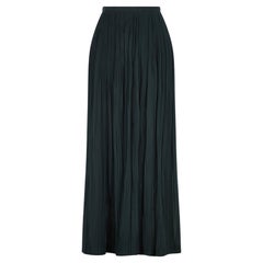 1980s Emanuel Ungaro Black Silk Accordion Pleat Maxi Skirt