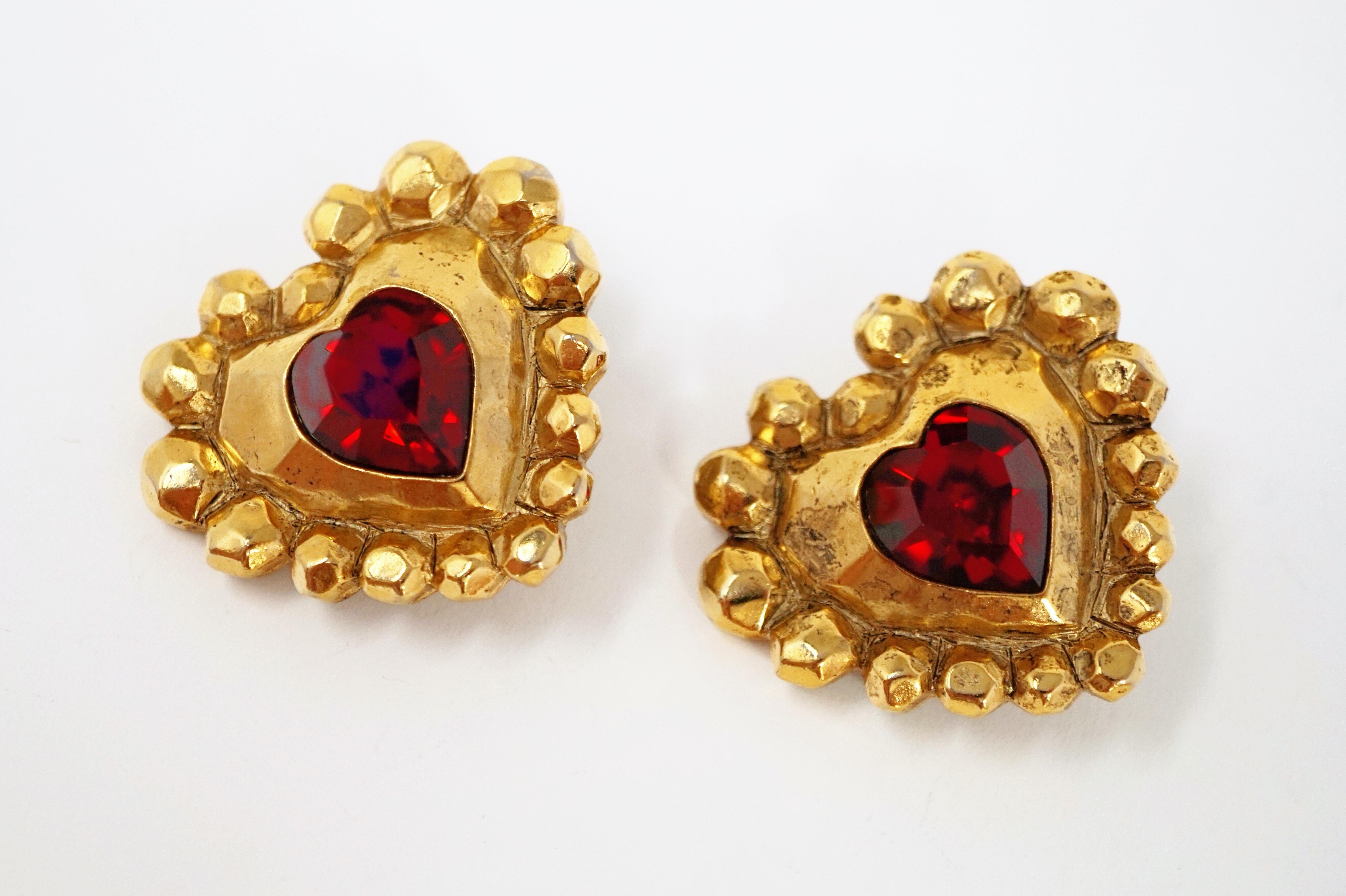 ruby statement earrings