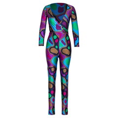 1980's Emanuel Ungaro Psychedelic Bodysuit and Legging Set