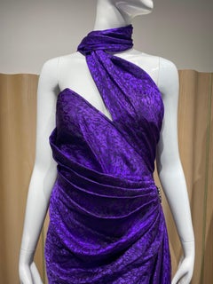 Robe violette Emanuel Ungaro des années 1980