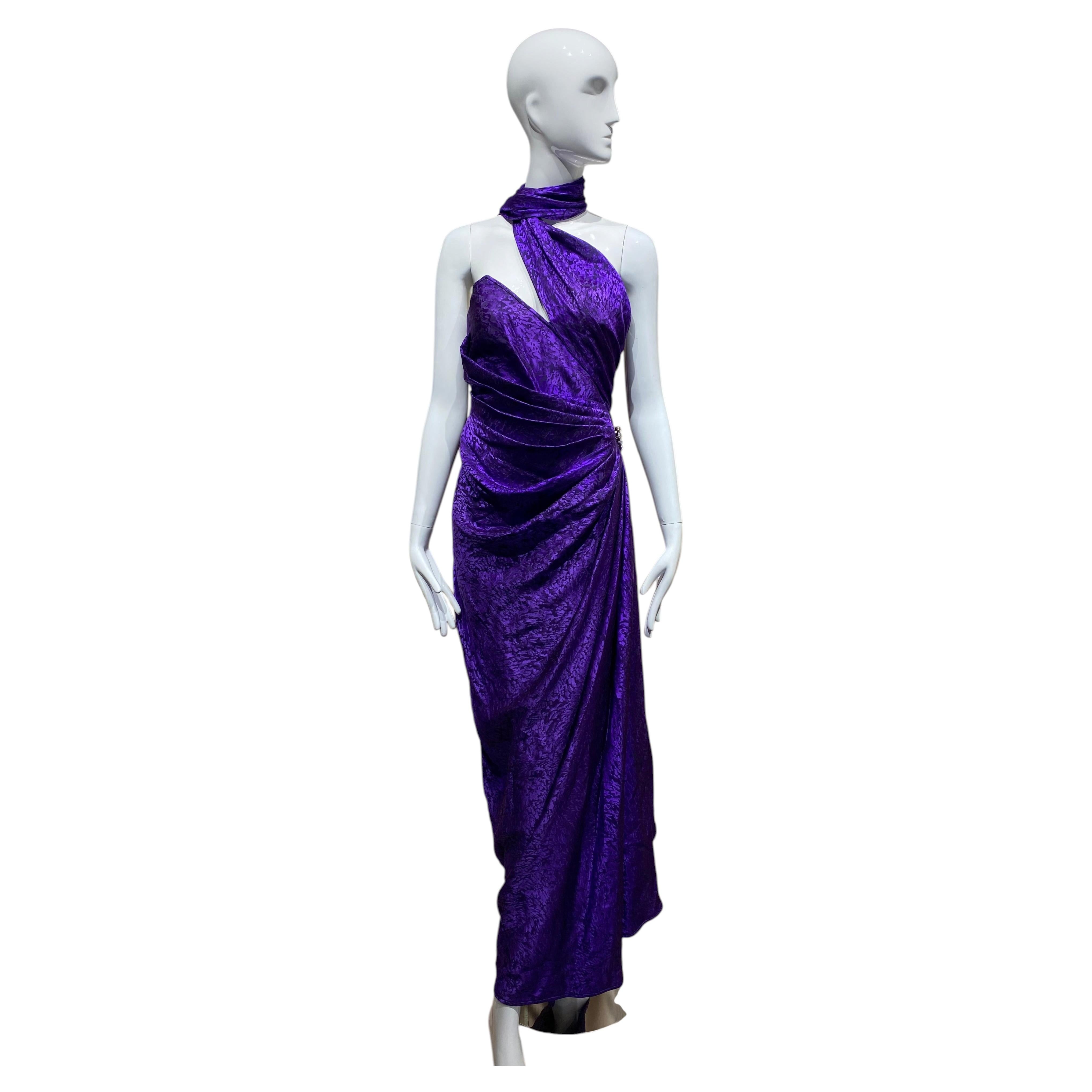 Purple Jersey Ruched Long Sleeve Cocktail Dress Size 2 4 For Sale at 1stDibs | purple jersey dresses, purple ruched dress, long sleeve purple dress Purple Jersey Ruched Long Sleeve Cocktail Dress Size 2 4 For Sale at 1stDibs | purple jersey dresses, purple ruched dress, long sleeve purple dress