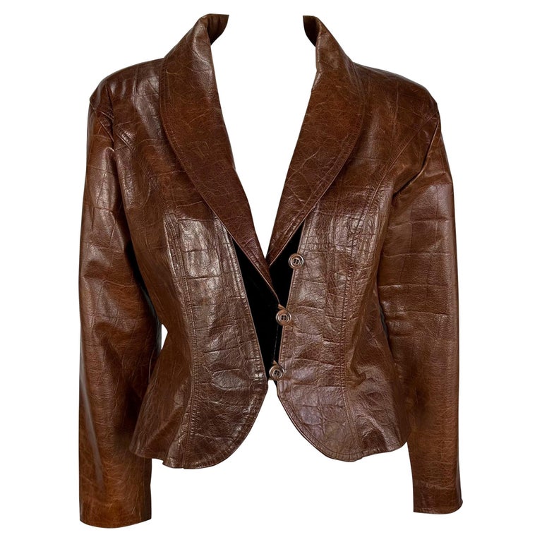 Vintage Crocodile Jacket - 8 For Sale on 1stDibs 