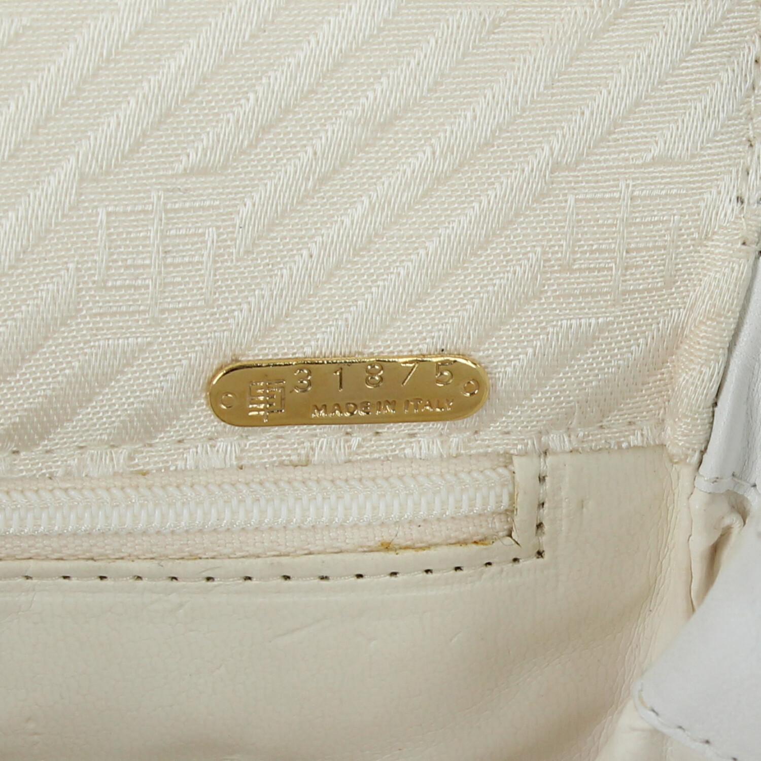 1980s Emilio Pucci white jacquard fabric shoulder bag For Sale 10