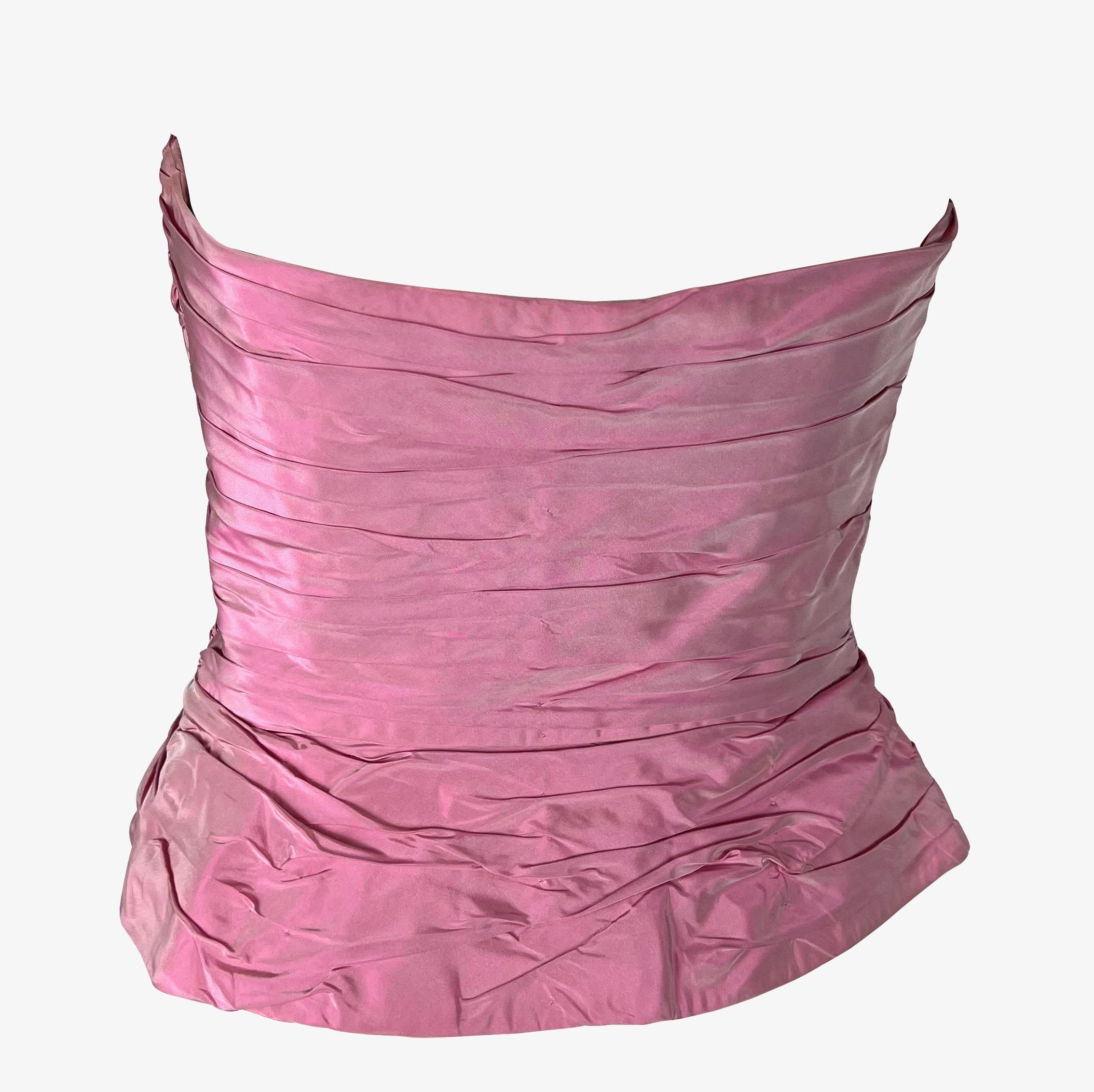 pink metallic corset