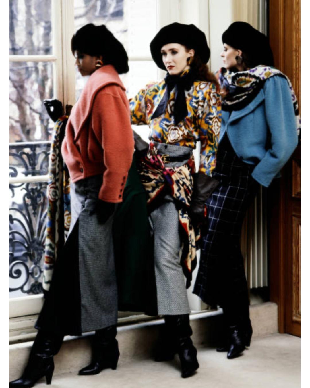 Giacca asimmetrica in seta Emmanuel Ungaro degli anni '80 in vendita 4