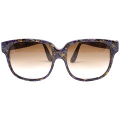 Lunettes de soleil mosiac surdimensionnées EMMANUELLE KHANH des années 1980
