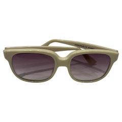 1980s Emmanuelle Khanh Paris Beige Colored w/Iconic EK Sunglasses