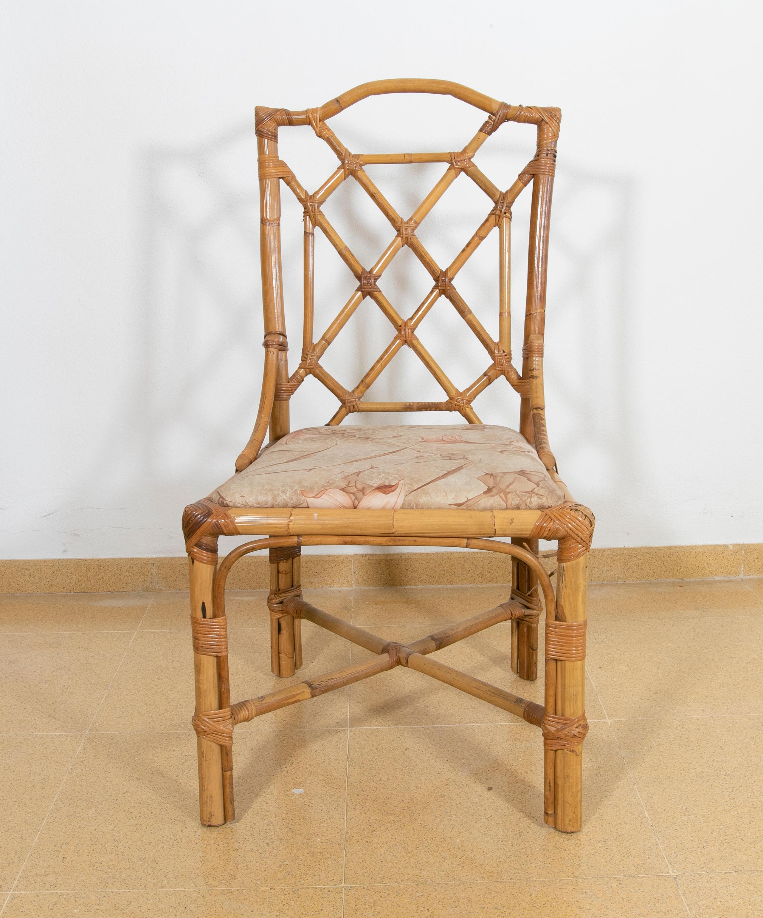 1980s English bamboo chair.