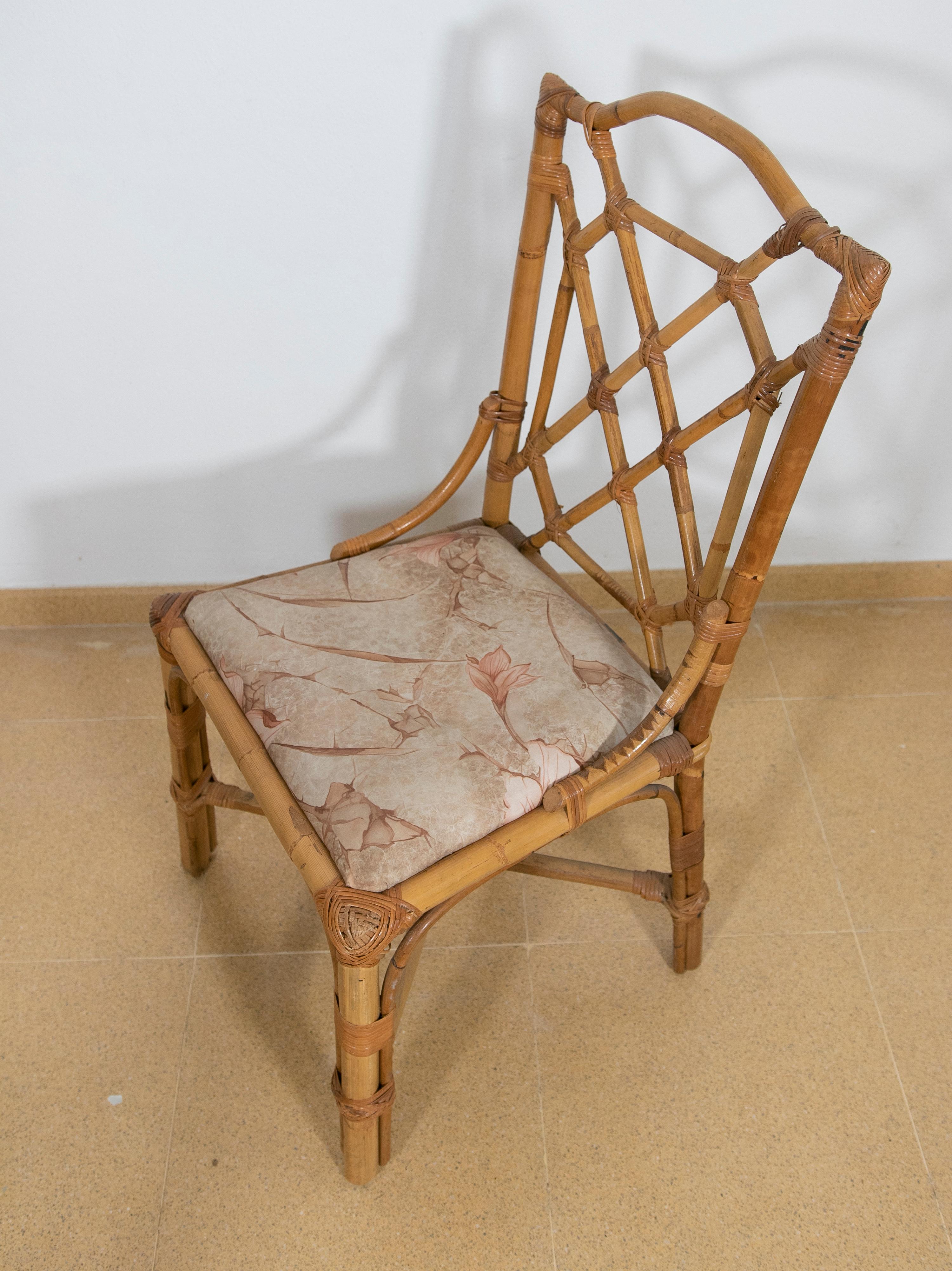 Chaise anglaise en bambou, années 1980  en vente 2