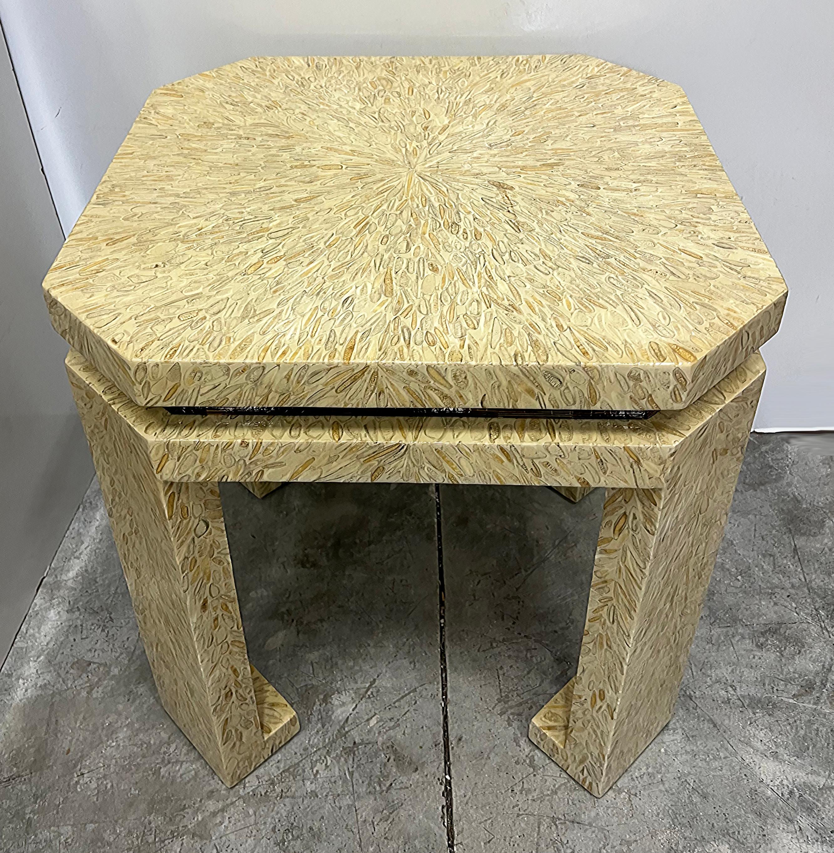Colombian 1980s Enrique Garcel Overscale Antler Side Table, Art Deco Revival, Columbia