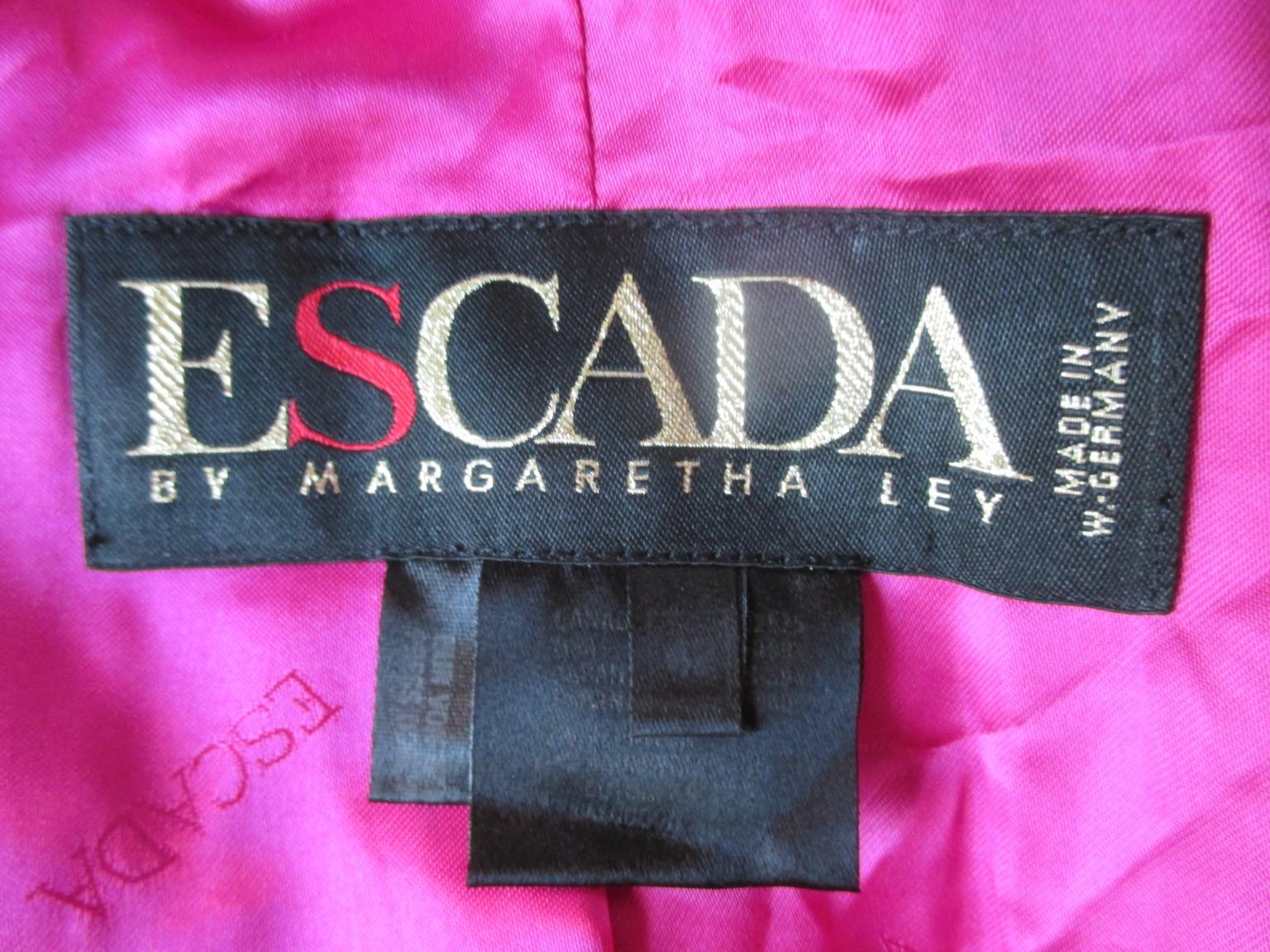 1980's Escada Black Velvet Gold Jacket and Dress Set 1