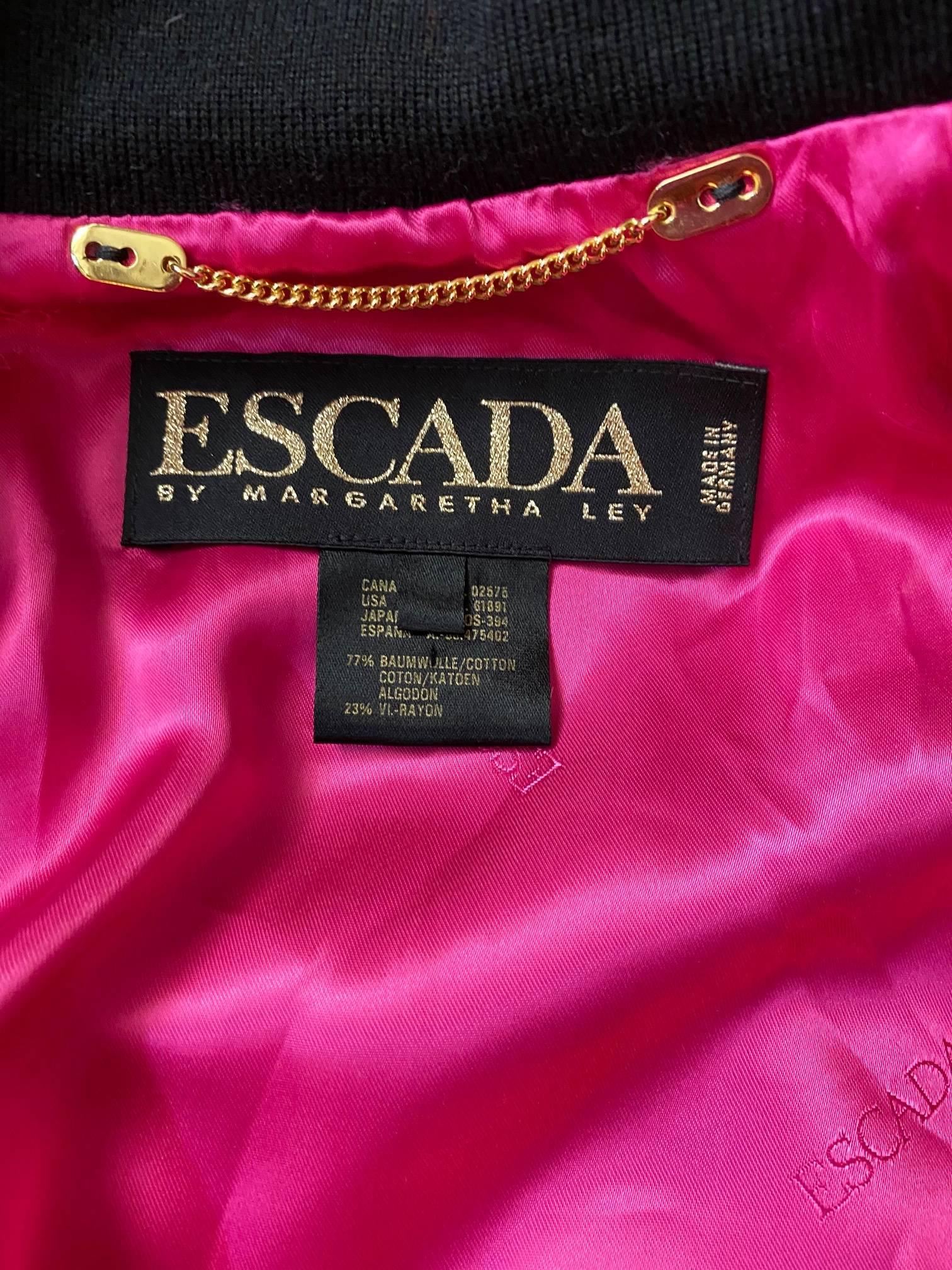 Women's or Men's 1980s Escada Black Velvet Over Shouldered Cropped Bomber Jacket 