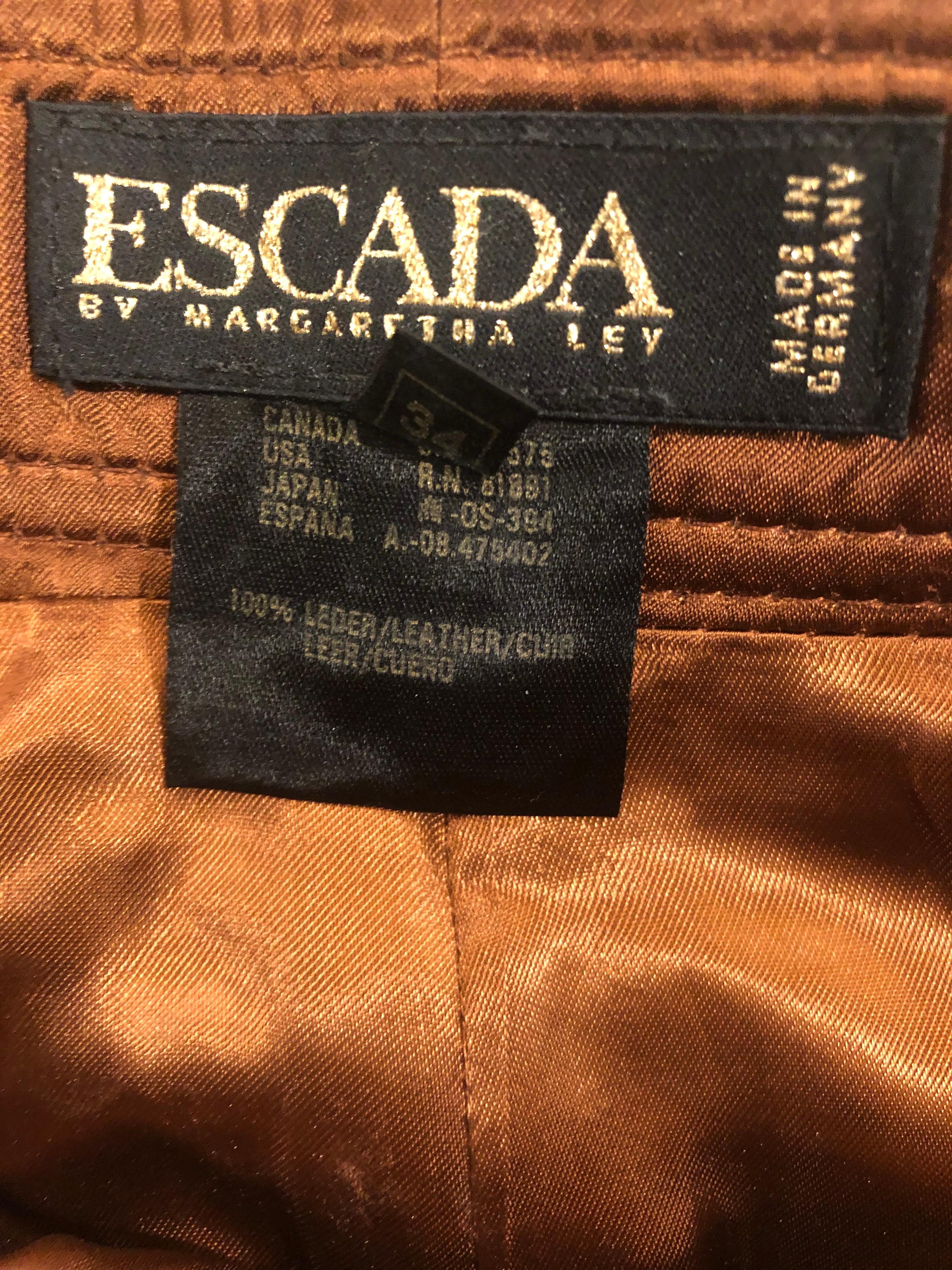 escada leather pants