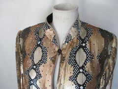 1980's Escada Couture Gold Sequins Jacket