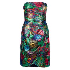 Vintage 1980s Escada Dress Multicolor Sleeveless Dress