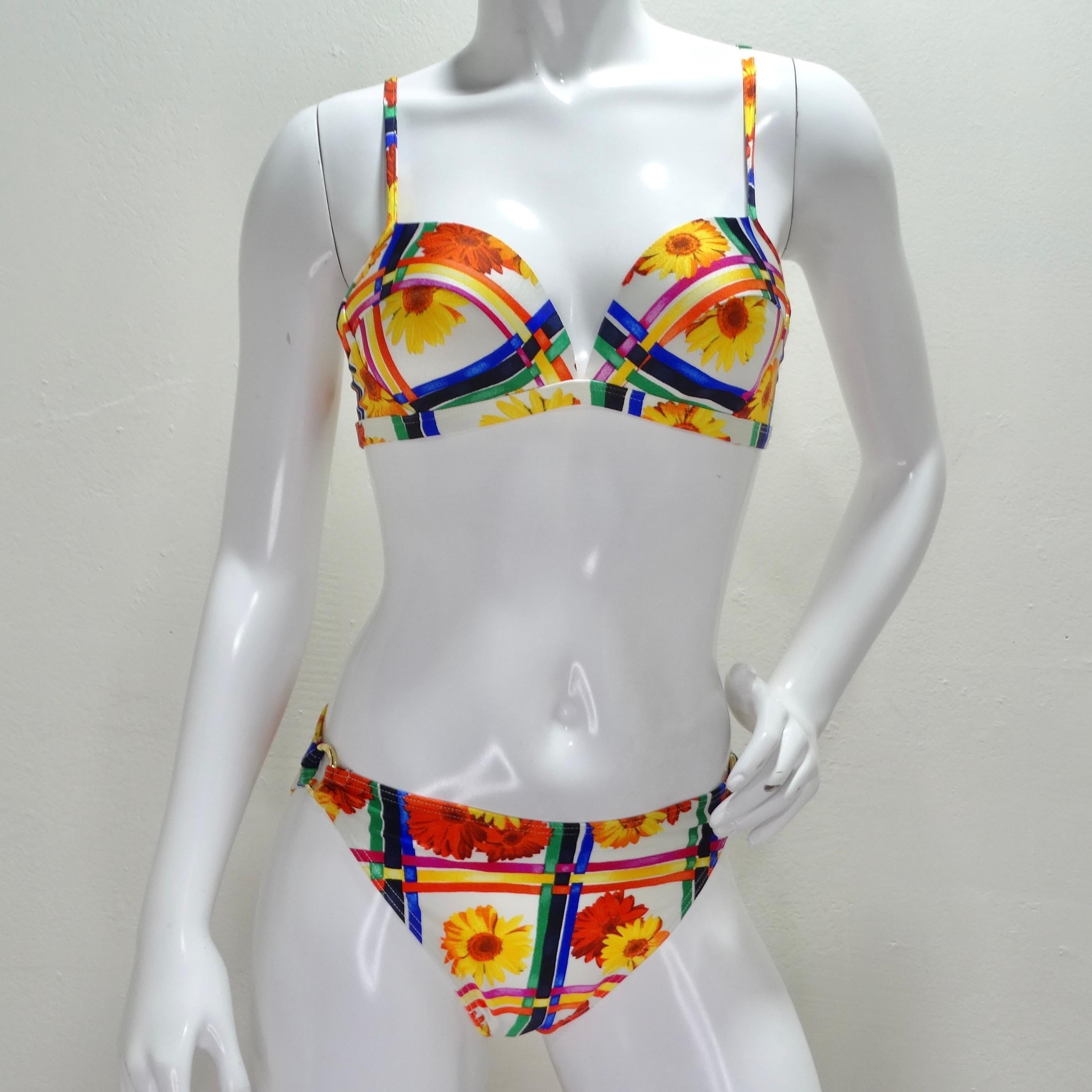 Get your hands on this retro treasure: the 1980s Escada Bikini. This bikini not only captures the vibrant spirit of the 80s but also combines classic style with modern comfort, making it a must-have addition to your swimwear collection. With its