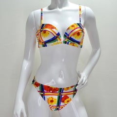 1980s Escada Multicolor O-Ring Bikini