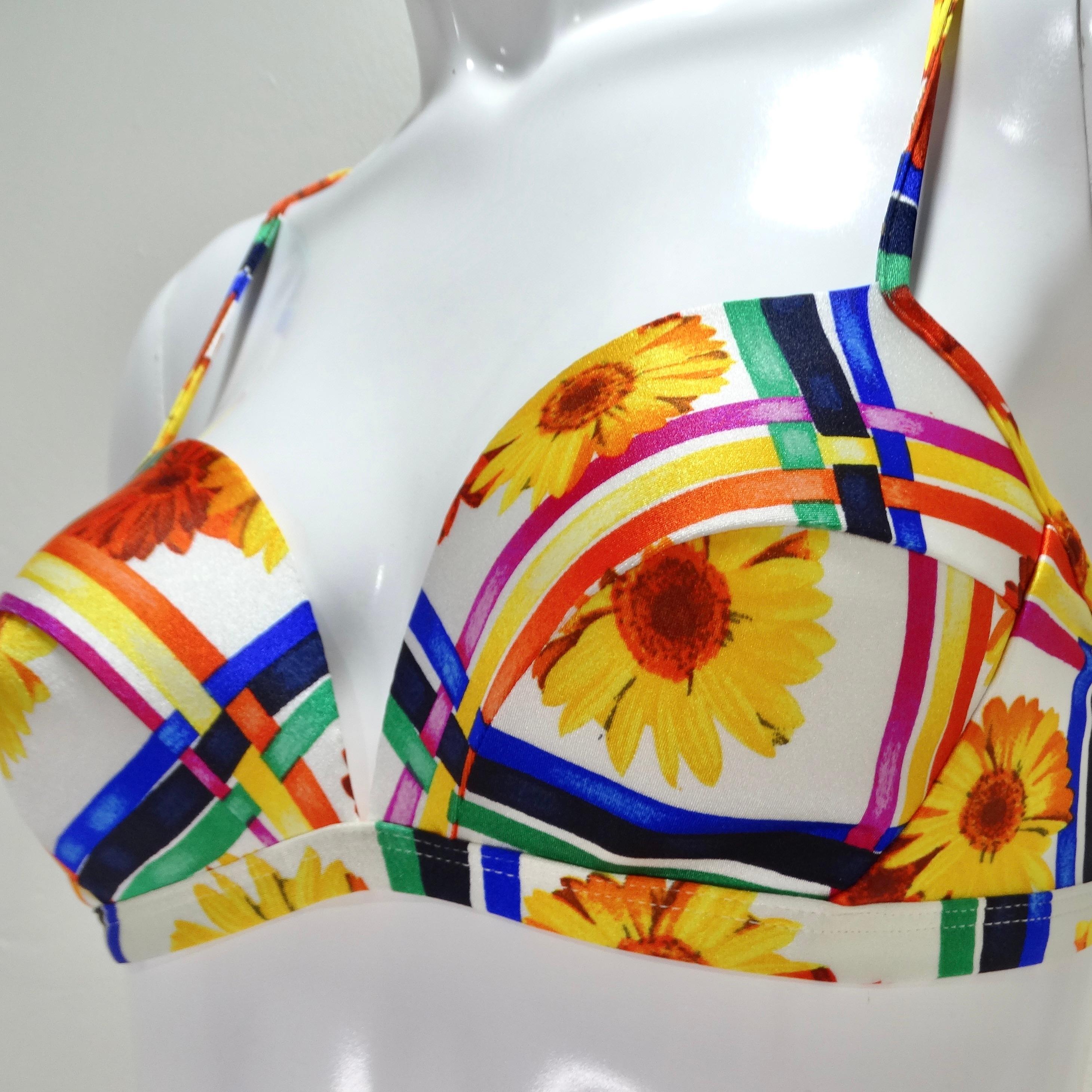 Bikini à anneaux multicolores d'Escada des années 1980 Unisexe en vente