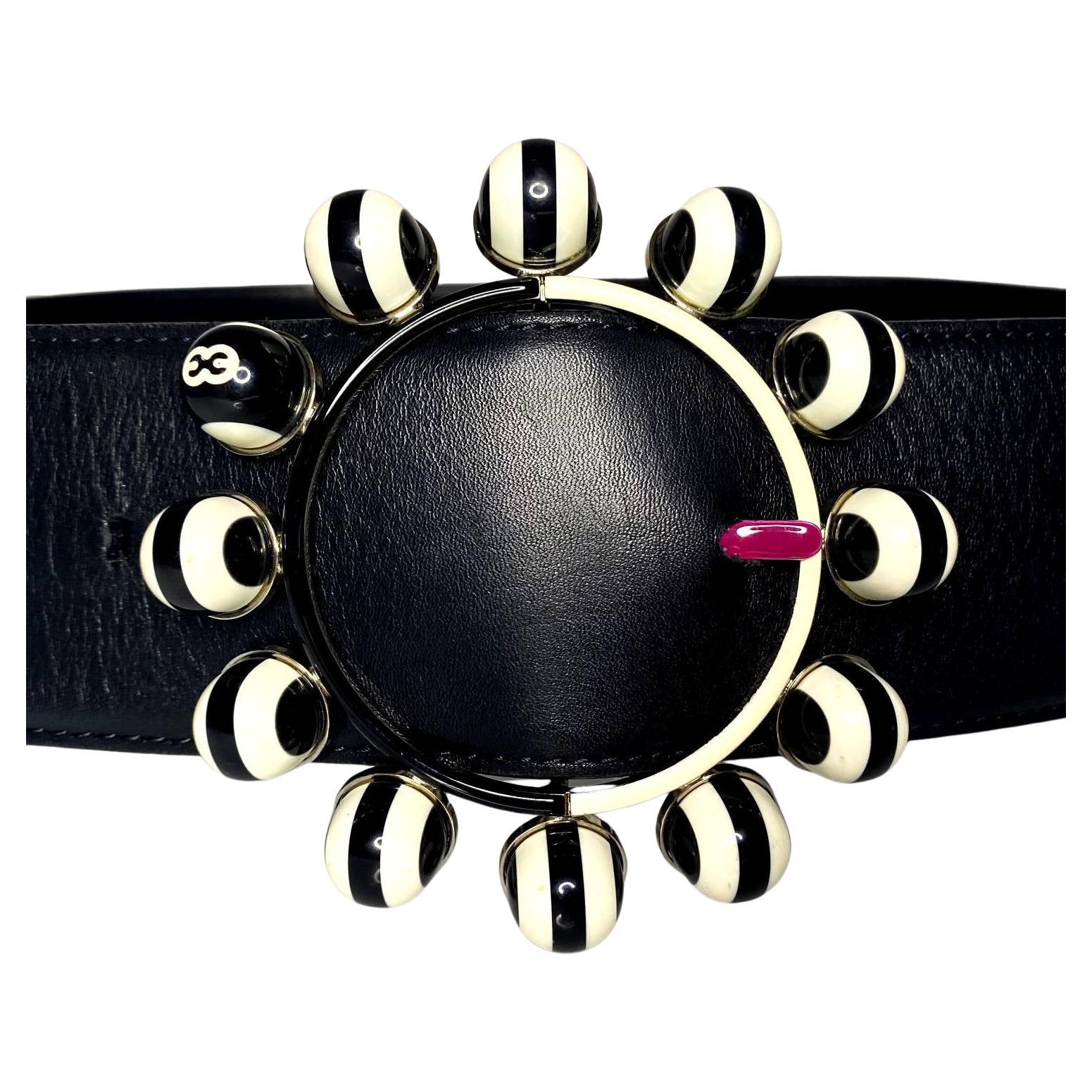 1980s Escada Novelty Snooker Balls Buckle Belt